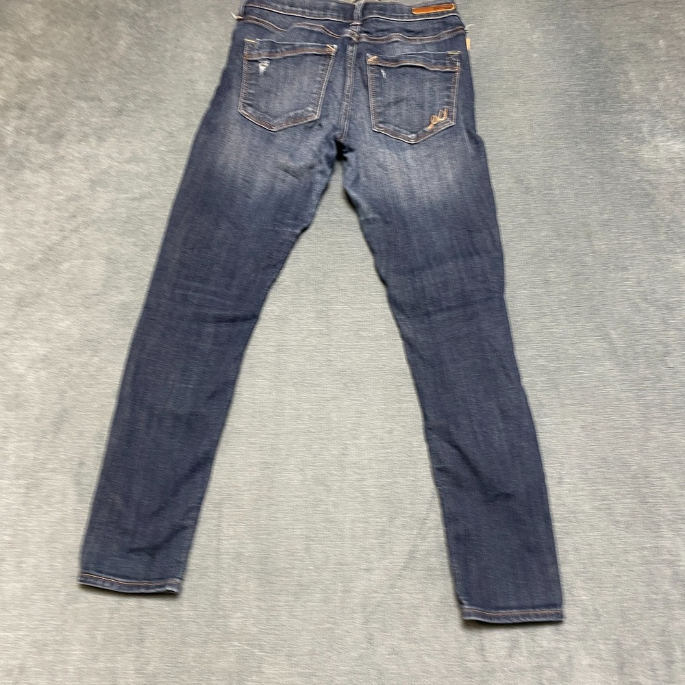 Express Legging Jeans Womens 0S Blue Denim Stretch Cotton Mid Rise Distressed
